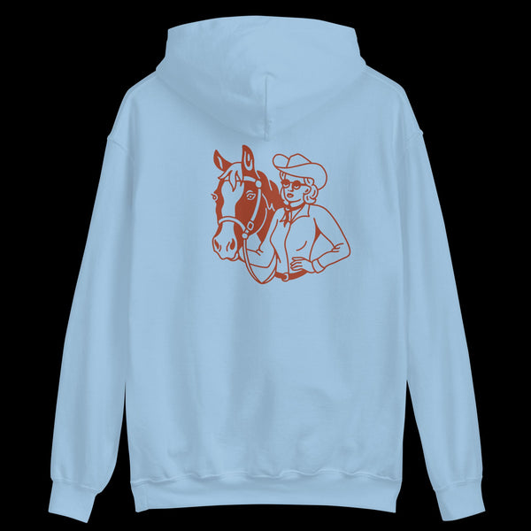 Cowgirl Babe Blue Hoodie