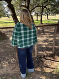 Christmas Green Wool Cape