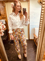 Vintage Print Cowgirl Pant