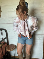 Mauve Tie Blouse