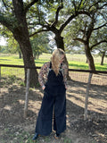 Charcoal Wide Leg Overalls