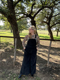 Charcoal Wide Leg Overalls