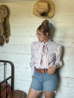 Mauve Tie Blouse