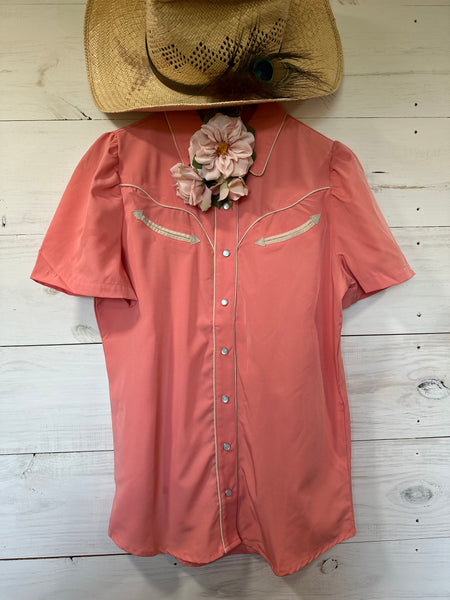 Peach Short Sleeve Blouse