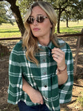 Christmas Green Wool Cape