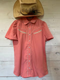 Peach Short Sleeve Blouse